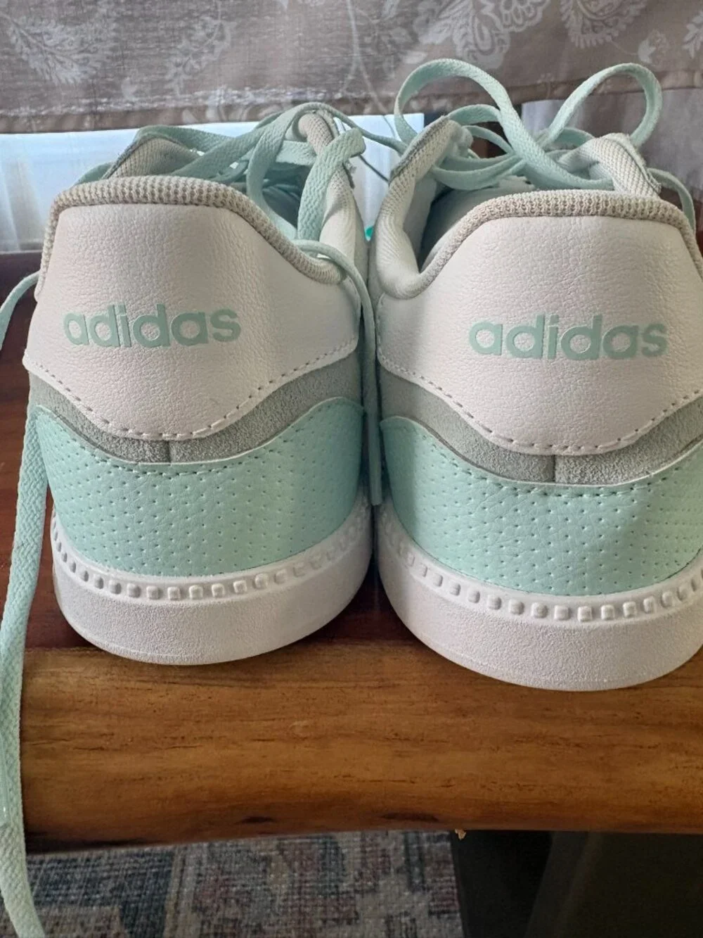 Adidas VL Court 3.0 Mint Green Suede Sneakers Size 9